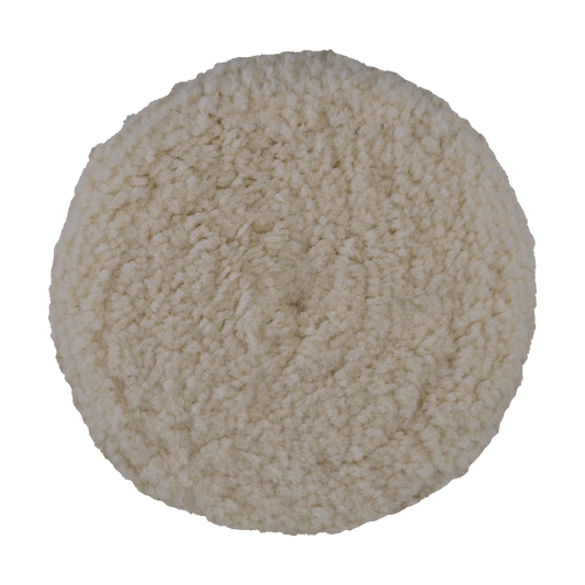 803N - 8" 100% Natural Wool (4 Ply Twist) Double Sided Wool Pad - Cutting