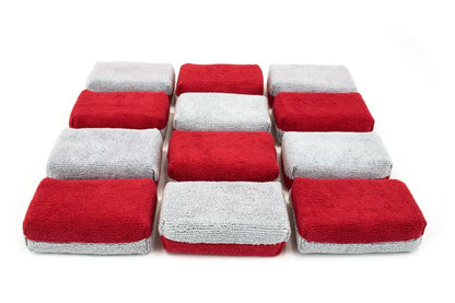 Thick [Saver Applicator] Terry Microfiber Coating Applicator Sponge with Plastic Barrier - 12 pack