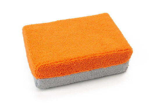 Thick [Saver Applicator] Terry Microfiber Coating Applicator Sponge with Plastic Barrier - 12 pack