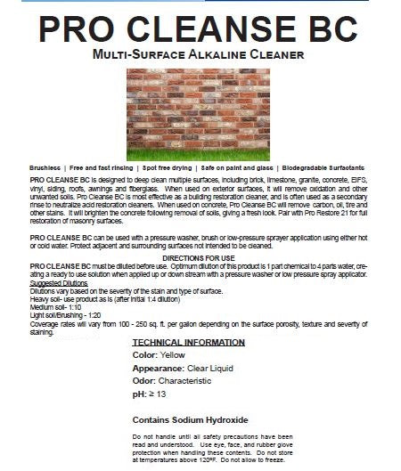 Pro cleanse BC